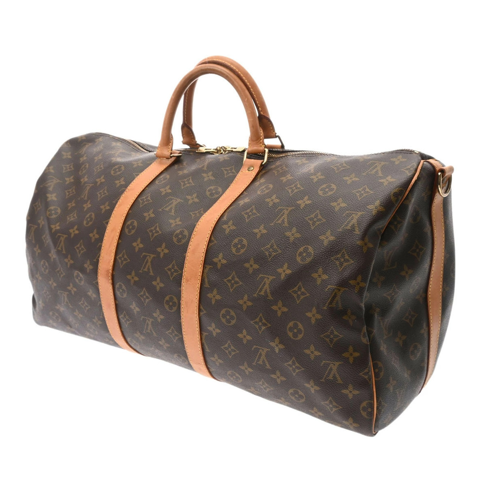 Louis Vuitton Bag Boston Monogram Bandoulire Canvas Brown Keepall Brown